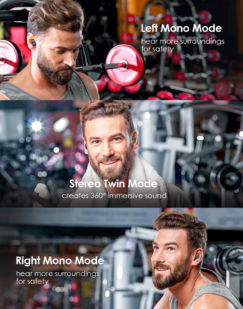 Mpow M30 TWS earbuds wireless headphones touch control - IPX8 water resistance - black