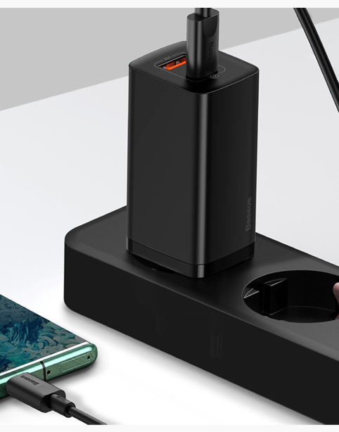 Baseus GaN2 Lite Quick ChargerC+U 65W EU - Black