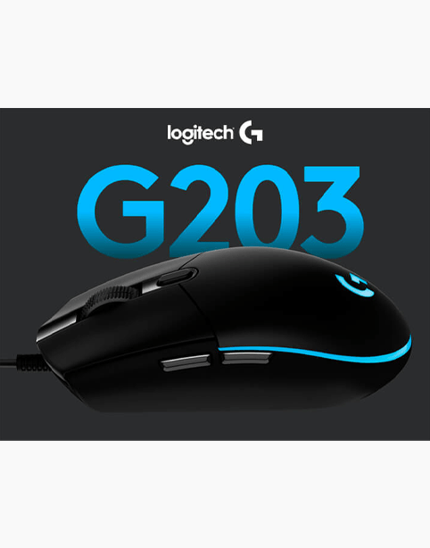 Logitech® G203 Lightsync Optical Gaming Mouse - Black