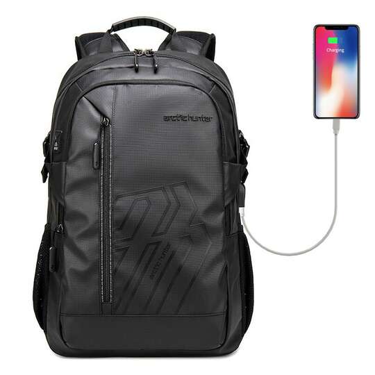 ARCTIC HUNTER B00387 Laptop Backpack, USB Charging Port