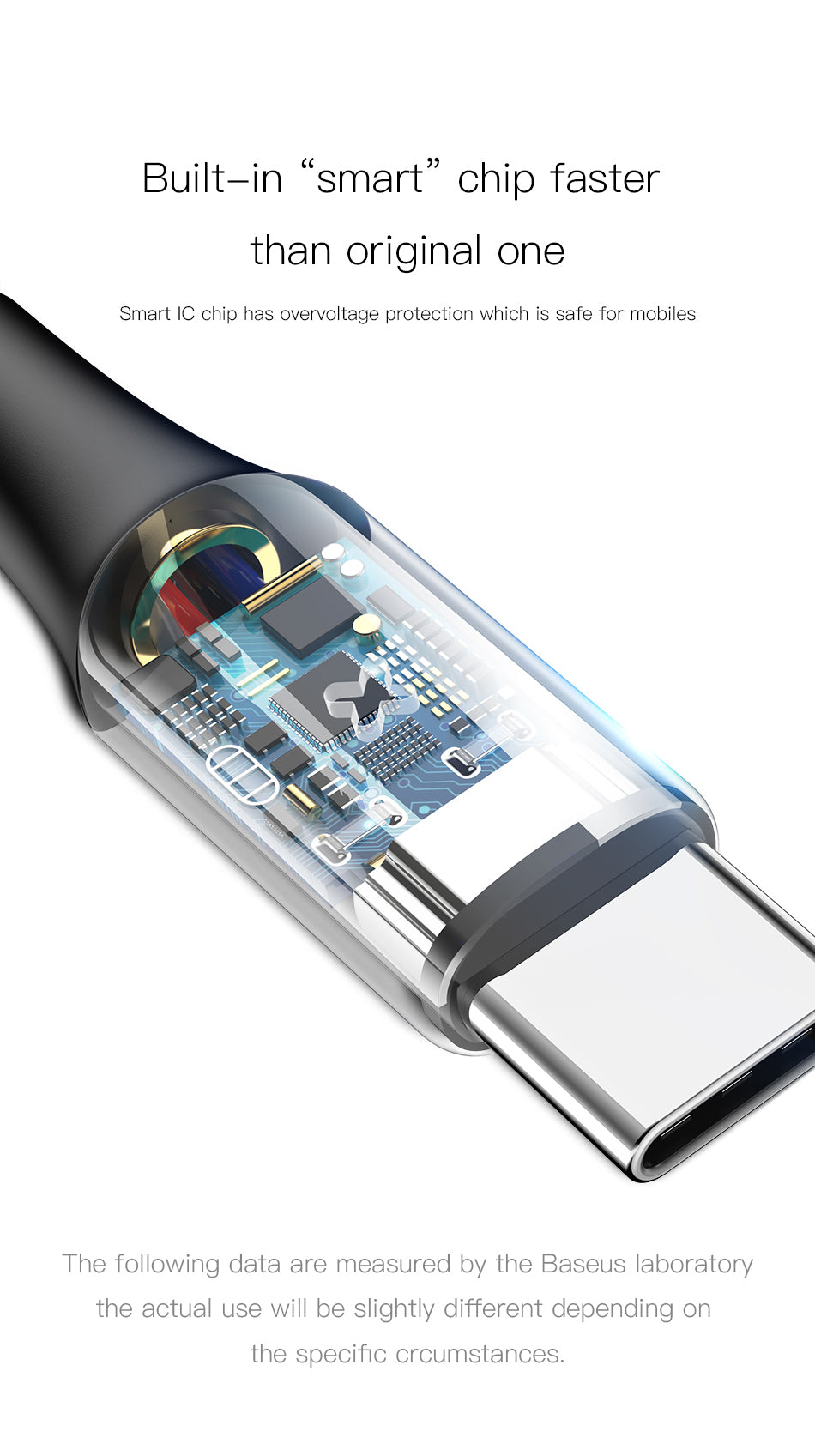 X Type By Baseus Anti-Cut Cable, USB For Type-C QC 3.0 1M Red