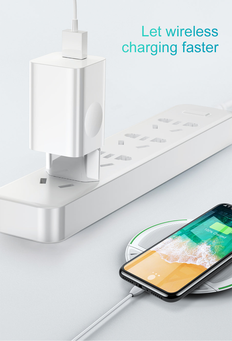 Baseus 24W Quick Charge 3.0 USB Charger AC Adapter White