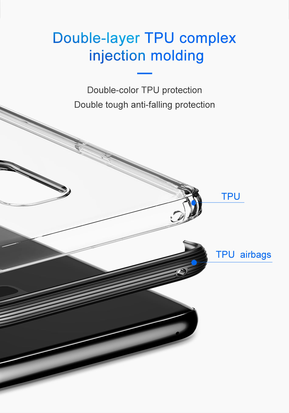 Armor Series By Baseus Safety Flexible TPU Case For S9 Plus Black