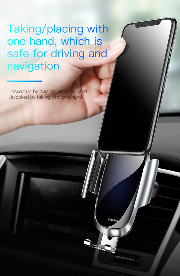 Future Gravity By Baseus Aluminum/Glass Car Mount – Blue