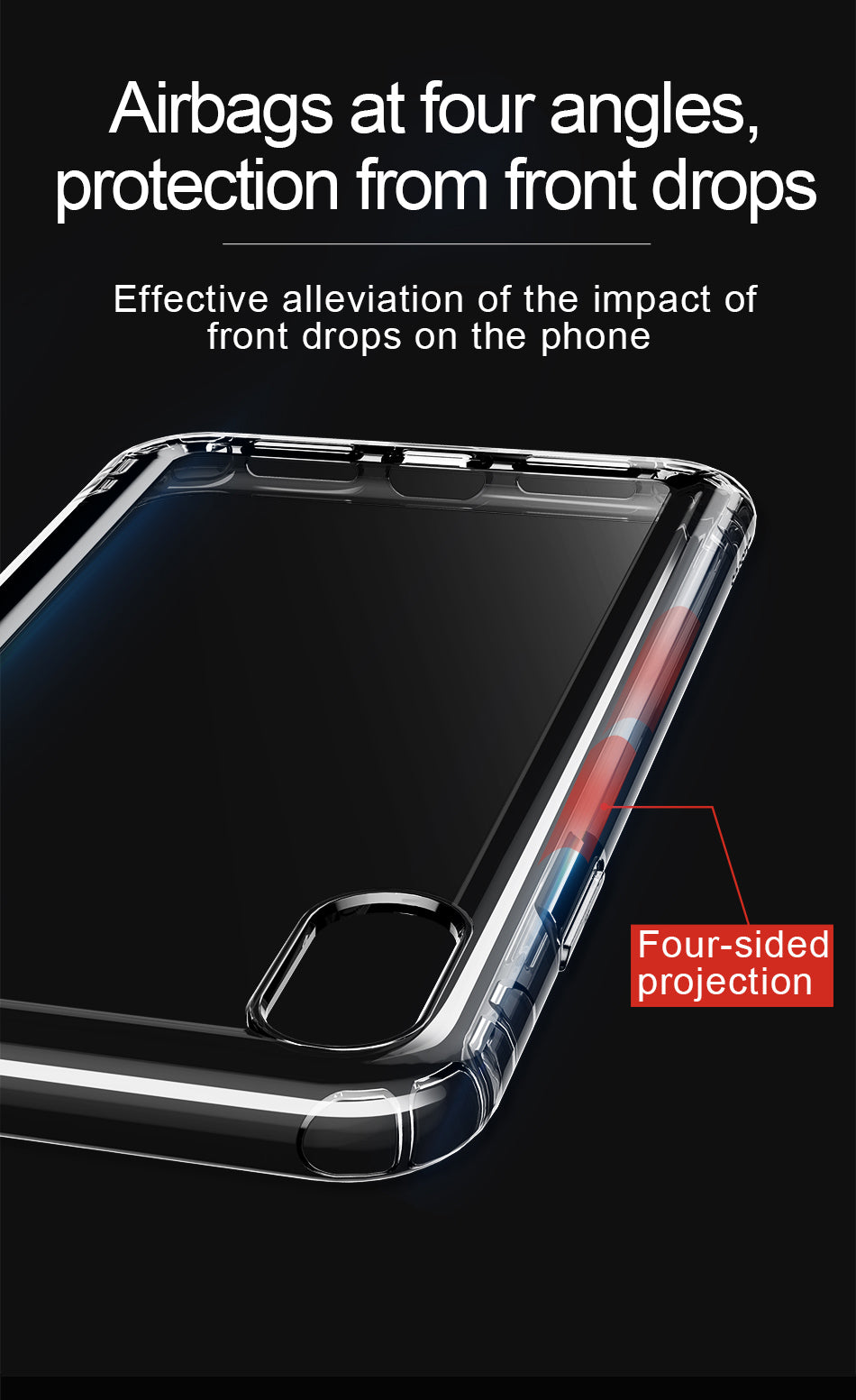 Airbags Series By Baseus Safety Flexible TPU Case For iPhone XR T/Black