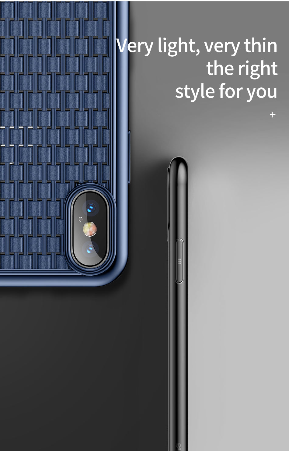 BV 2nd Generation By Baseus Slim Flexible Case For iPhone Xs Max Blue