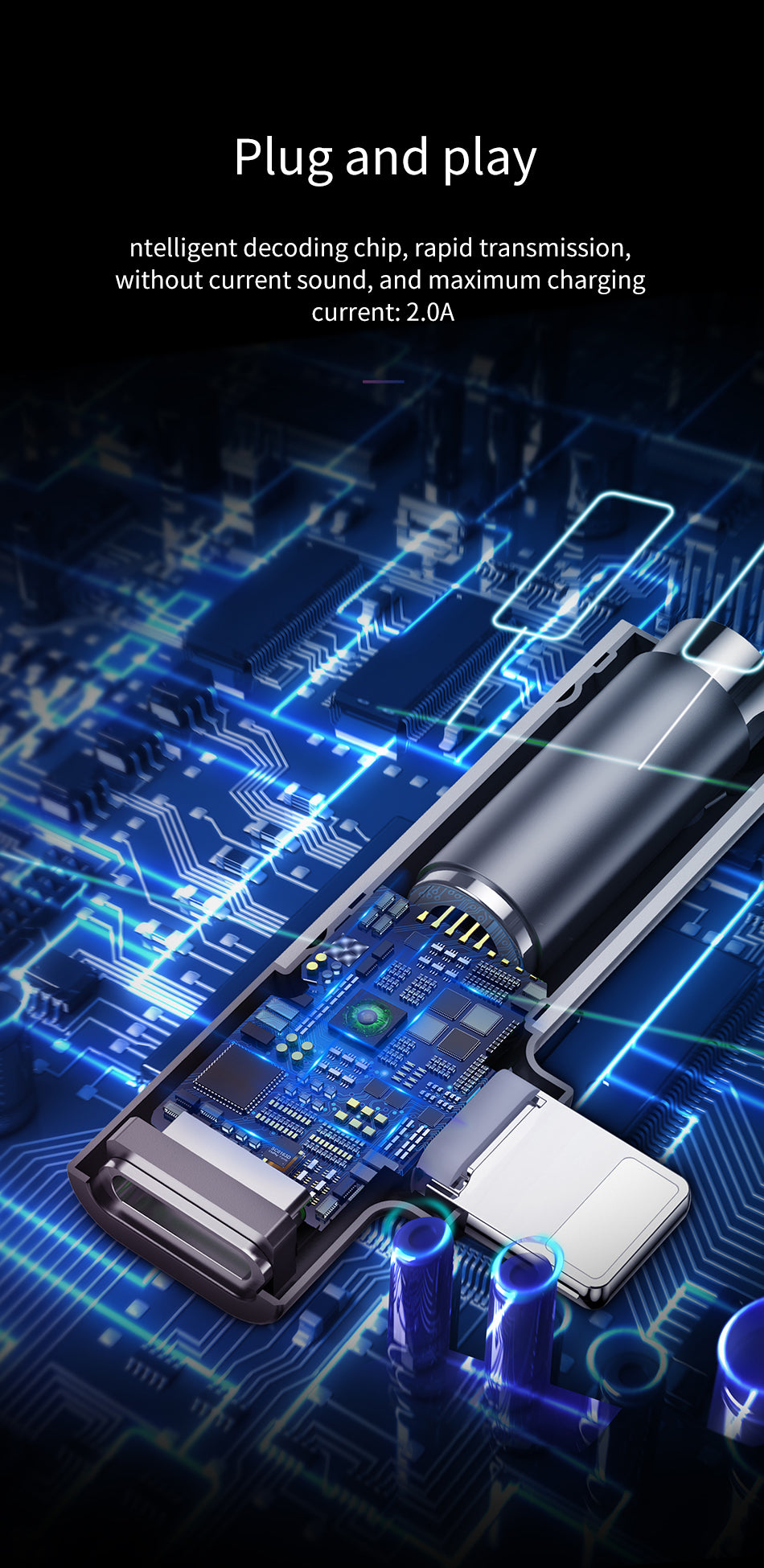 Baseus L43 iPhone Converter to iP &amp; 3.5mm audio jack Red