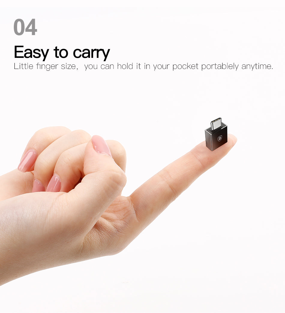 Baseus Exquisite OTG Type-C Male to USB Female Adapter Converter