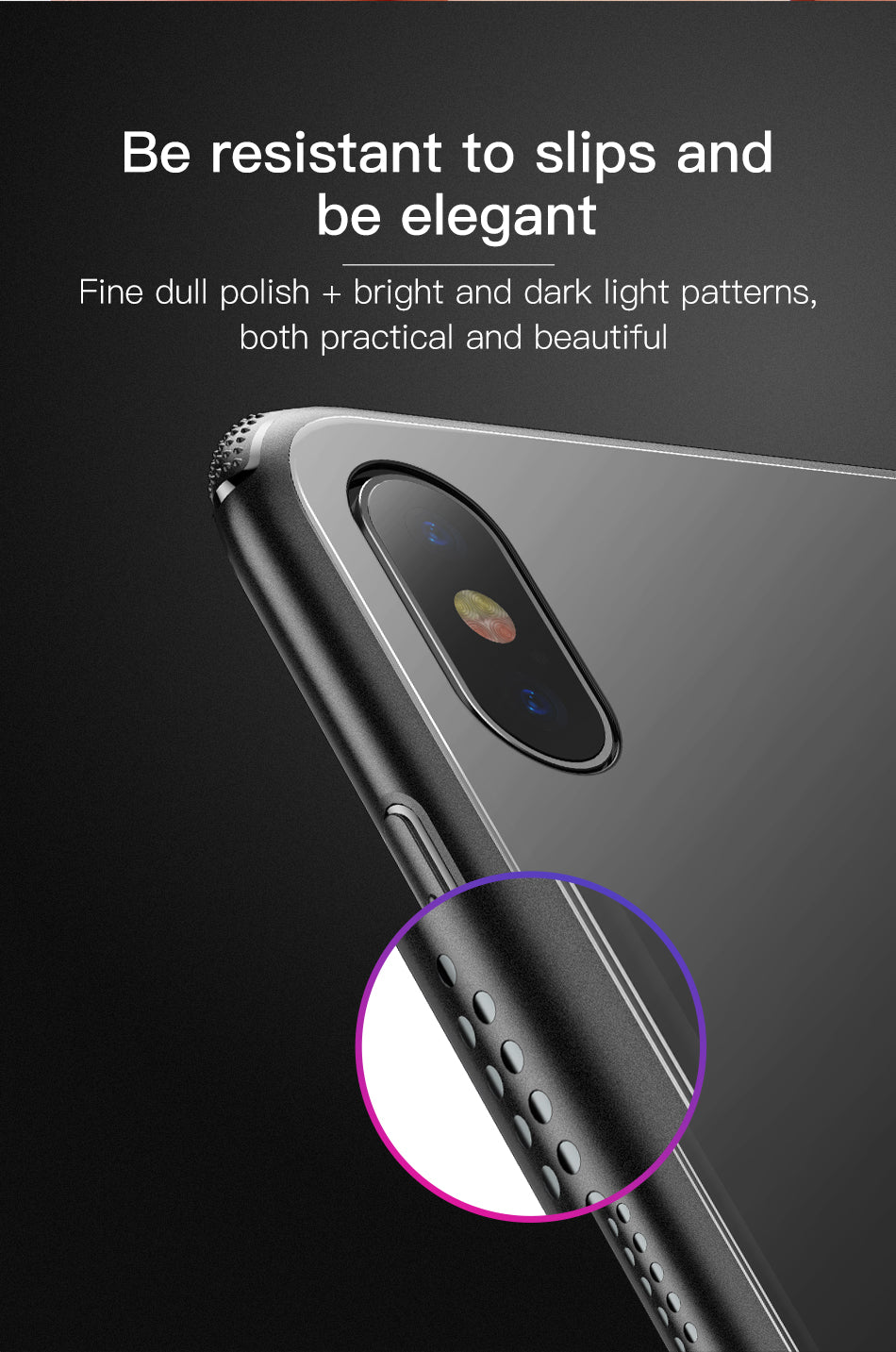 See-through By Baseus Glass Back + Bumper Frame iPhone Xs Max Black
