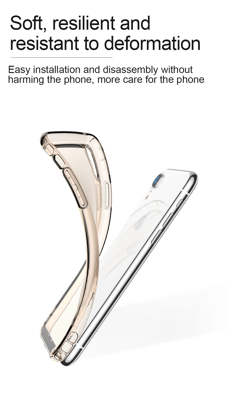 Airbags Series By Baseus Safety Flexible TPU Case For iPhone XR T/Gold