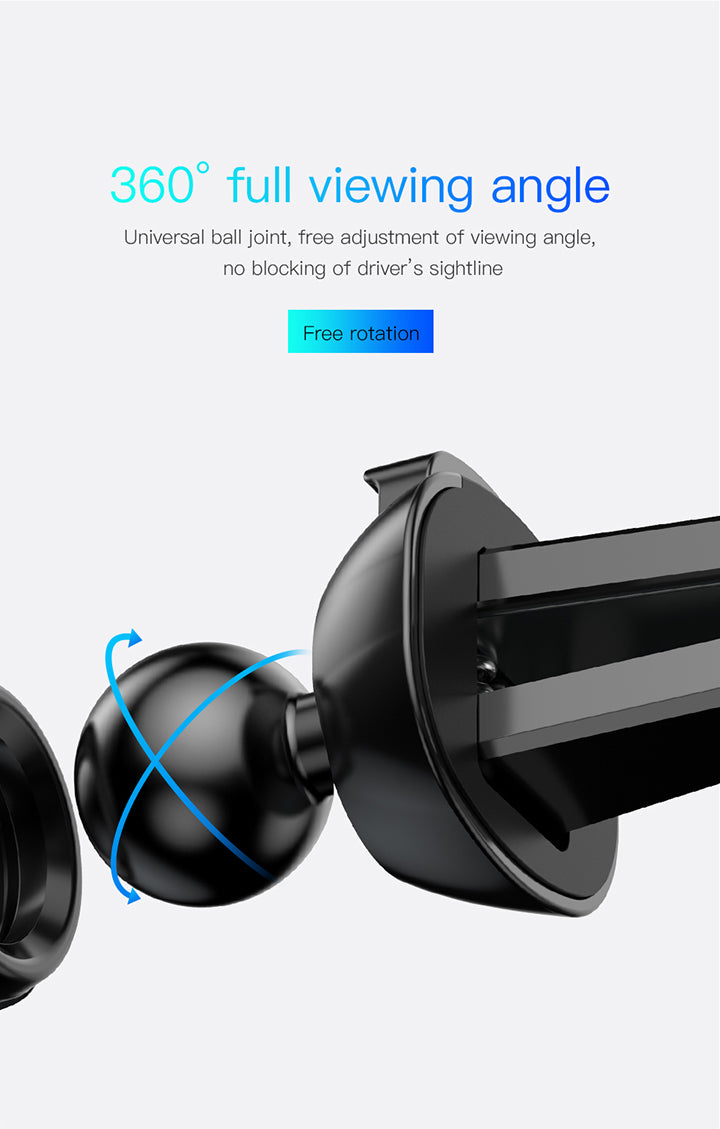 Future Gravity By Baseus Aluminum/Glass Car Mount - Silver