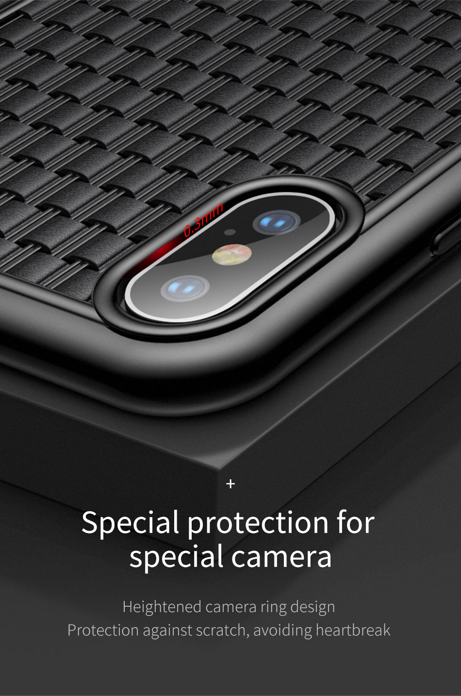 BV 2nd من باسيوس جراب نحيف و مرن ايفون Xs Max اسود