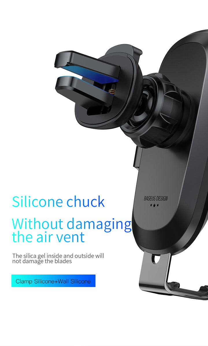 Future Gravity By Baseus Aluminum/Glass Car Mount - Silver