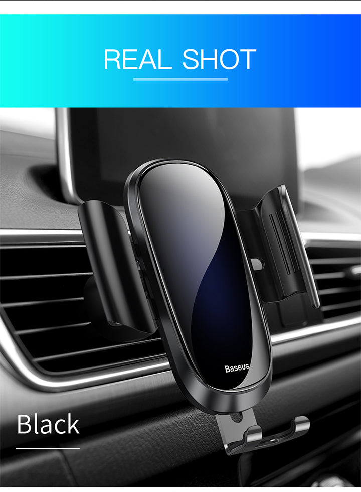 Future Gravity By Baseus Aluminum/Glass Car Mount – Black