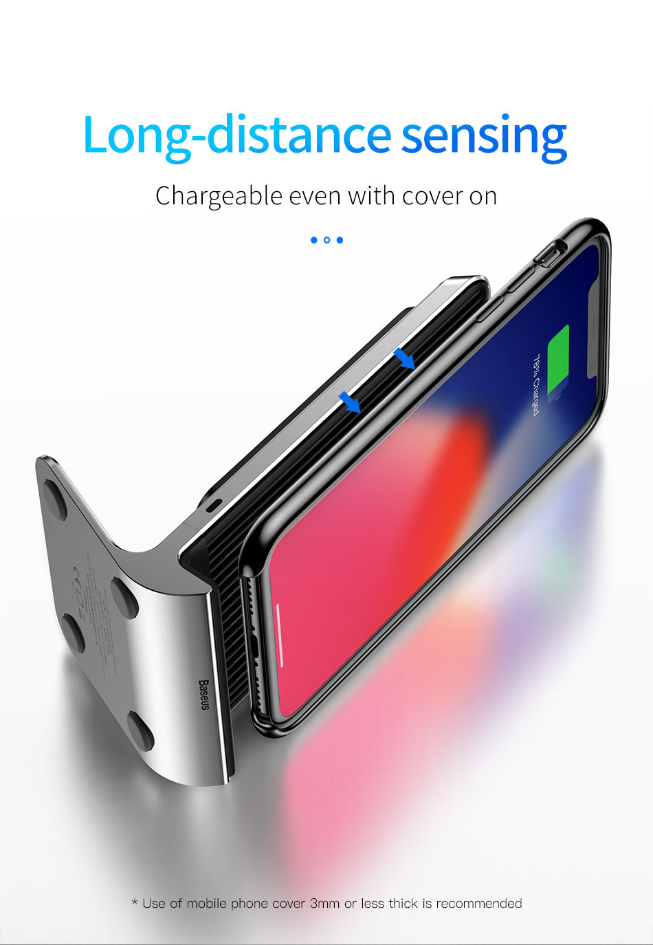 Desktop Wireless Charger By Baseus Baseus Air-cooling Qi 10W Fast Charging