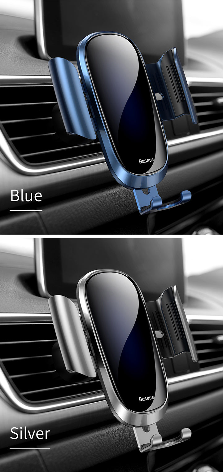 Future Gravity By Baseus Aluminum/Glass Car Mount - Silver