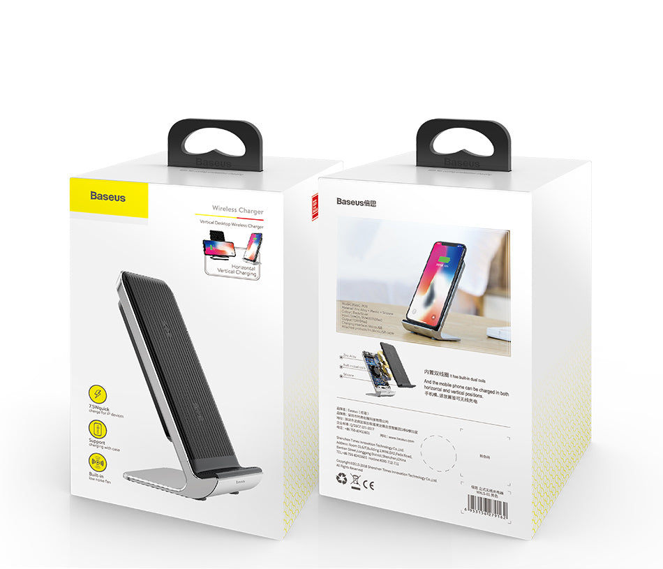 Desktop Wireless Charger By Baseus Baseus Air-cooling Qi 10W Fast Charging