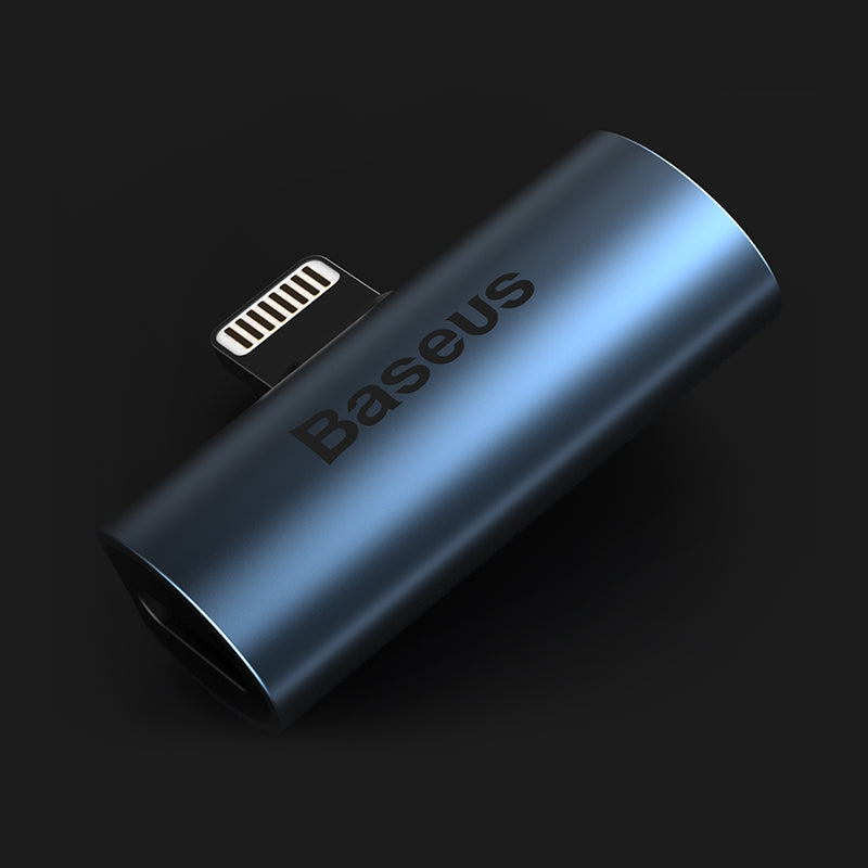 Baseus L46 iPhone Converter to Dual iP Female Adapter Blue