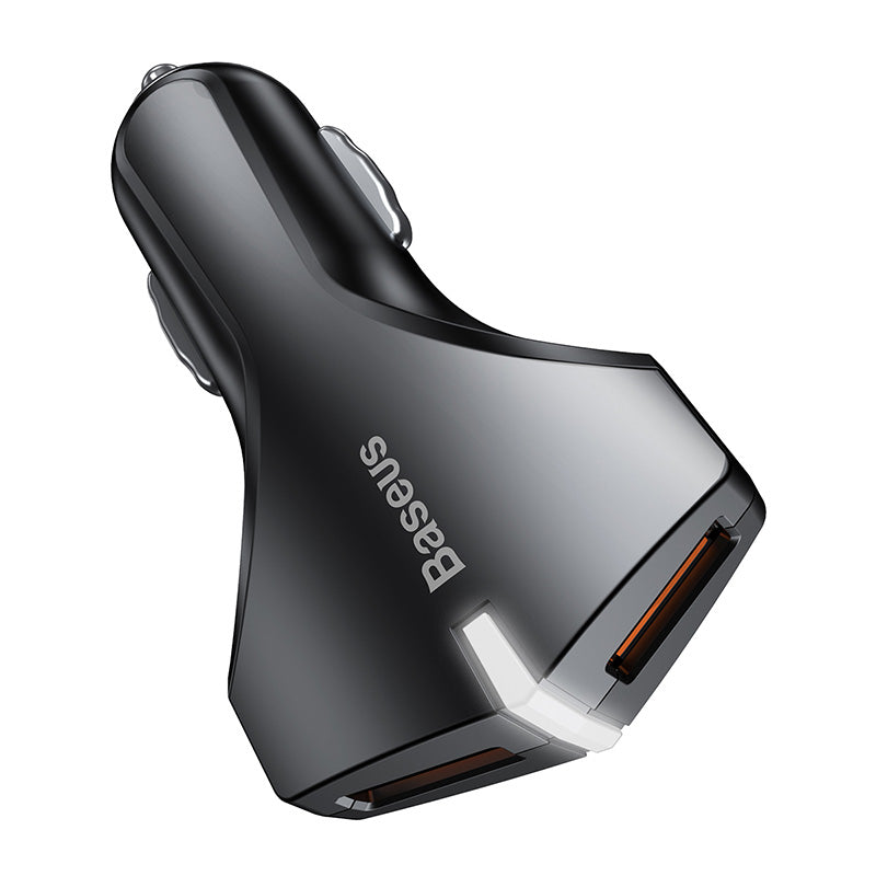 Baseus Small Rocket QC3.0 Dual-USB Car Charger Black