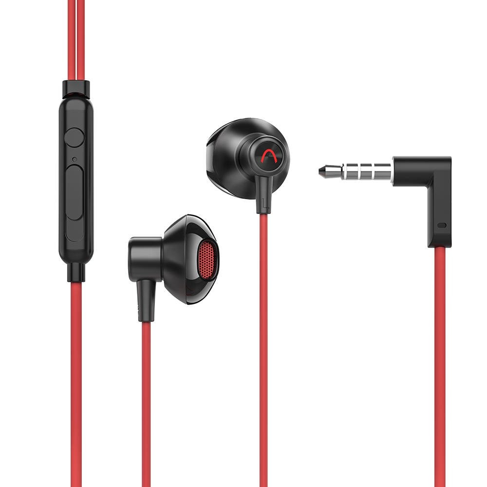 BlitzWolf® AIRAUX AA-HE1 In-ear Earphone With Mic, iPX5 - RedBlack