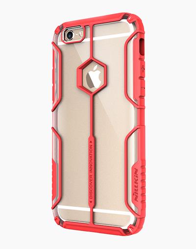 Red Smartkoshk Aegis anti-shock case for iPhone 6/6s, showing the protective, durable design with precise cutouts.