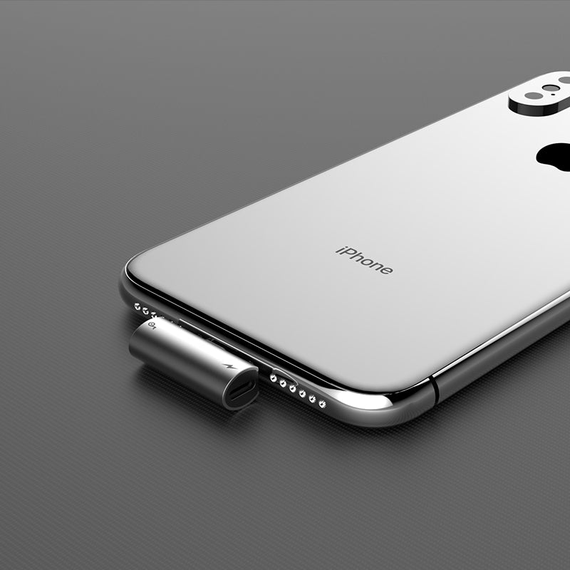 Baseus L46 iPhone Converter to Dual iP Female Adapter Silver