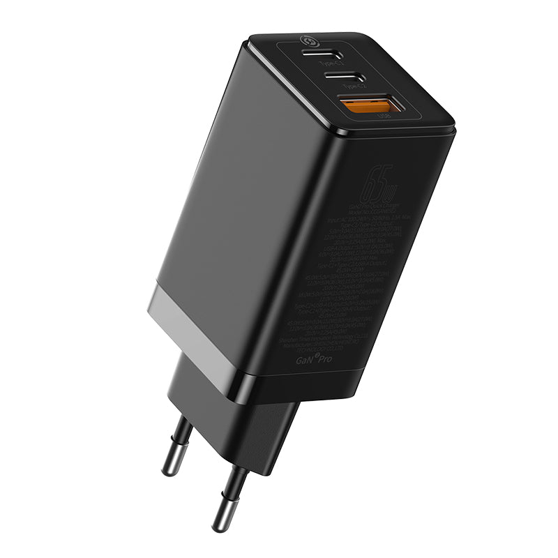 Baseus GaN2 Quick Charger 65W With Mini Cable USB-C To C - Black