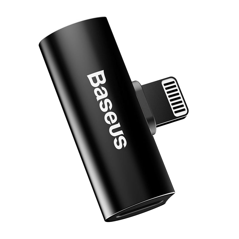 Baseus L46 iPhone Converter to Dual iP Female Adapter Black