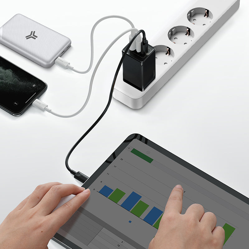 Baseus GaN2 Quick Charger 65W With Mini Cable USB-C To C - Black