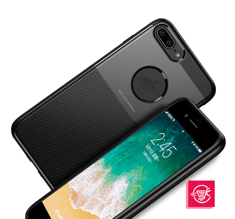 Shield Series By iPaky Slim Anti-shock Case For iPhone 7P|8P – Brown