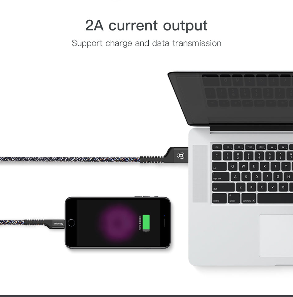 Confidant By Baseus Anti-break lightning Cable For iPhone/iPad 1.5Meter Black