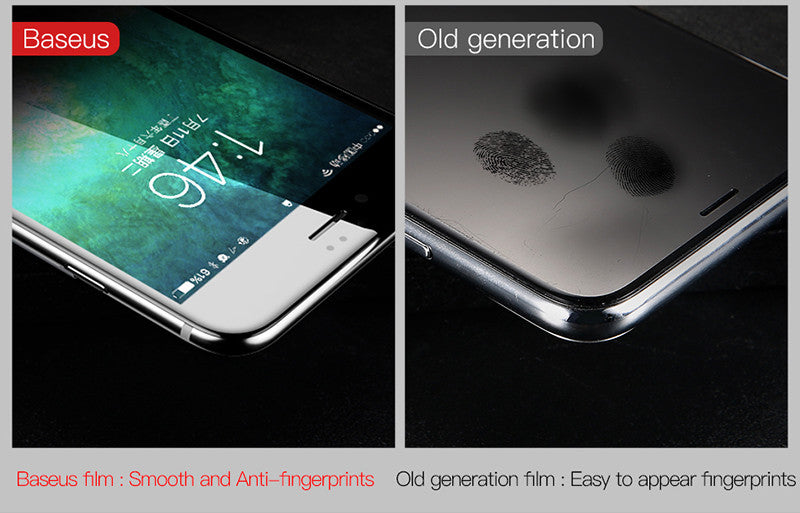 Baseus 5D All-screen Arc-surface Tempered Glass 0.3mm For iP7P | 8P White