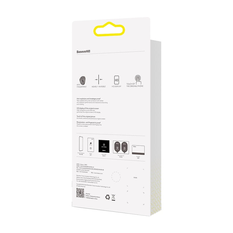 2pc Baseus 0.15mm Full-Screen Curved anti-explosion For Note 10 Support Finger scan
