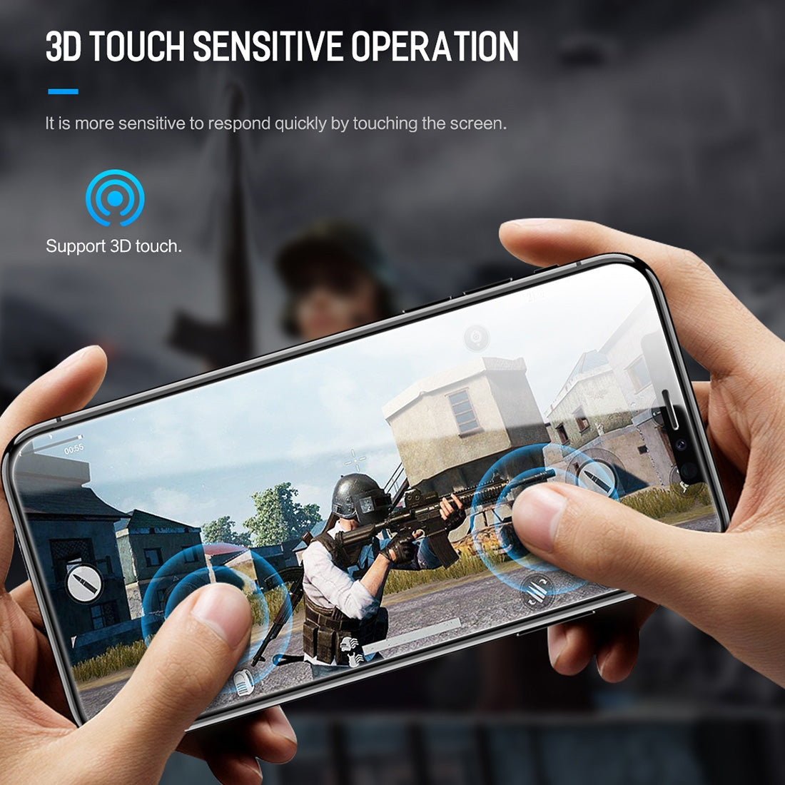 Protection Screen By Rock Full Curved Tempered Glass For iPhone Xs Max