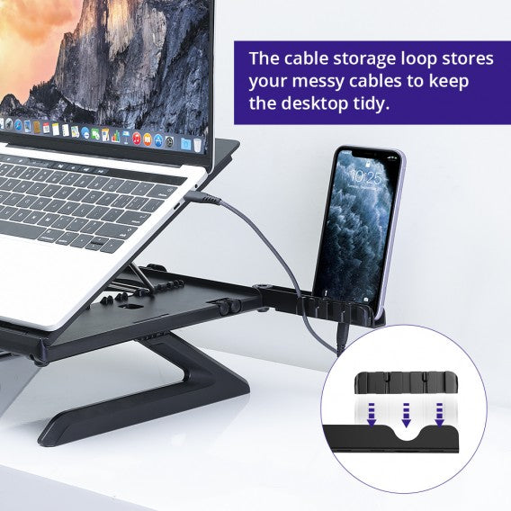 Tronsmart D07 لابتوب ستاند قابل للطى باكتر من مستوى مع هولدر للهاتف