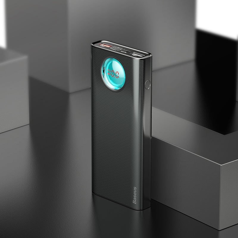 Baseus Amblight Fast Power Bank, 5 Ports (PD3.0+QC3.0) 20000mAh Black