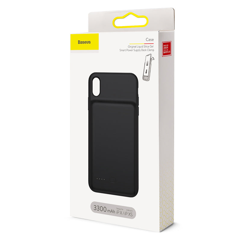 Baseus Liquid Silicone Smart Power Case 3300mAh For iPX/XS 5.8 Black