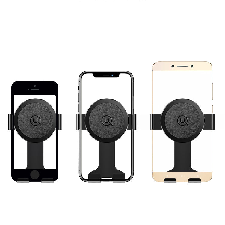 Blue USAMS car phone holder with 360-degree rotation on dashboard suction mount, compatible with smartphones, by Smartkoshk.