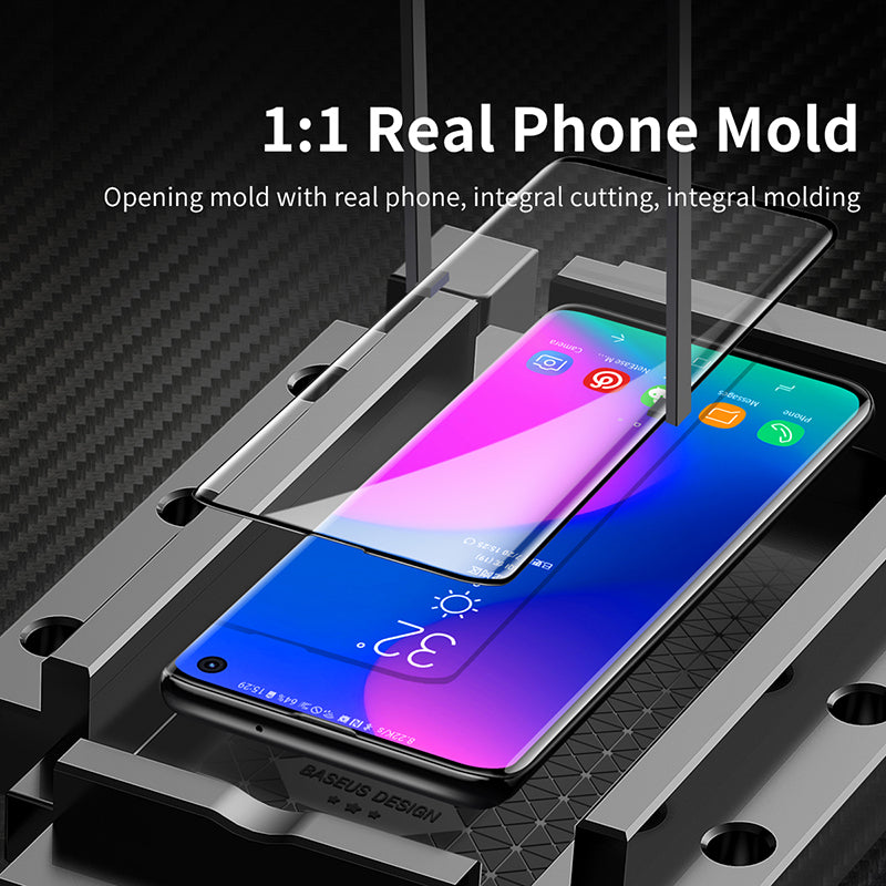 2pc Baseus 0.15mm Full-Screen Curved anti-explosion For S10 Support Finger scan
