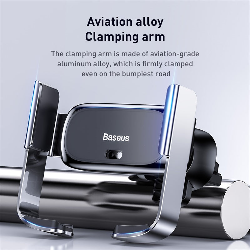 Baseus Mini Electric Car Holder With Sensor Silver