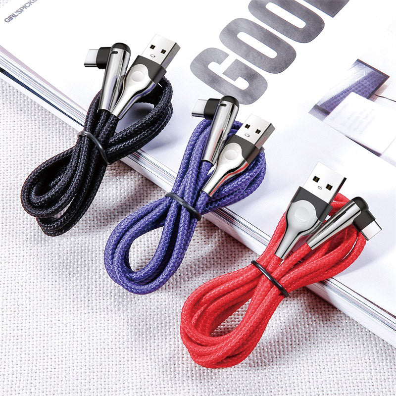 Baseus Sharp-Bird Type-C Cable With 90 Degree Bend, QC3.0 | Purple