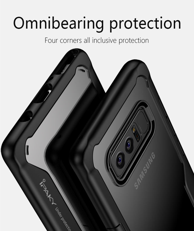 Bumper TPU By iPaky Transparent Protective Case For Note 8 - Black