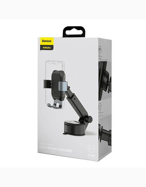 Baseus Tank gravity car mount holder with suction base Tarnish - Black