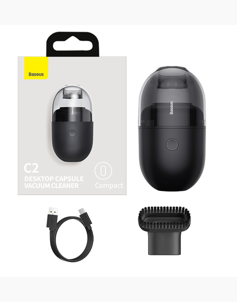 Baseus C2 Desktop Capsule Vacuum Cleaner - Black