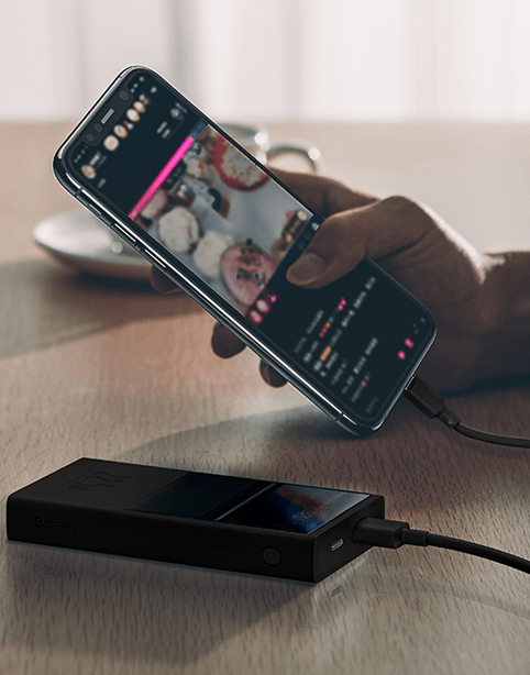 Baseus Super mini digital Display power bank 10000mAh 22.5W - Black