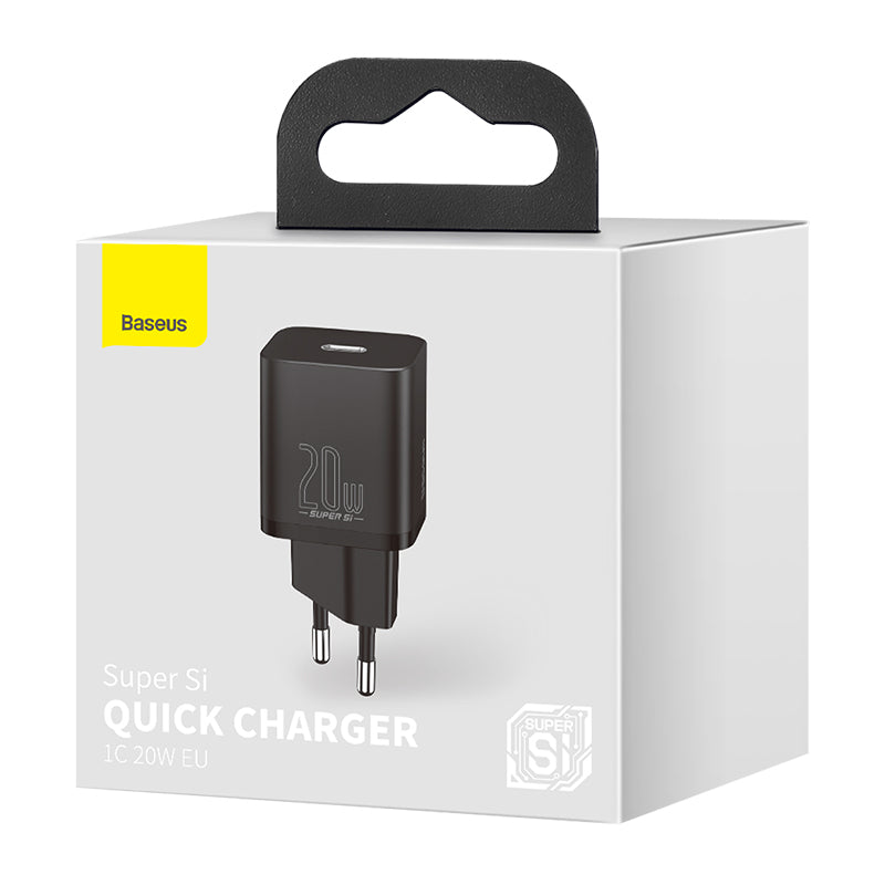 Baseus Super Si USB-C PD Quick Charger 1C 20W - Black
