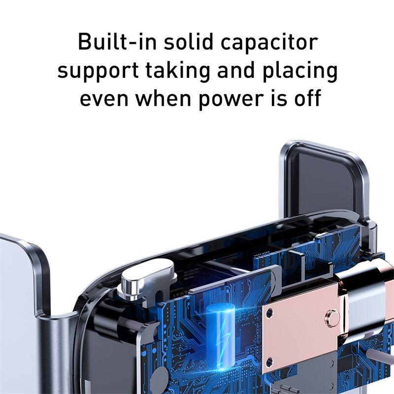 Baseus Mini Electric Car Holder With Sensor Silver