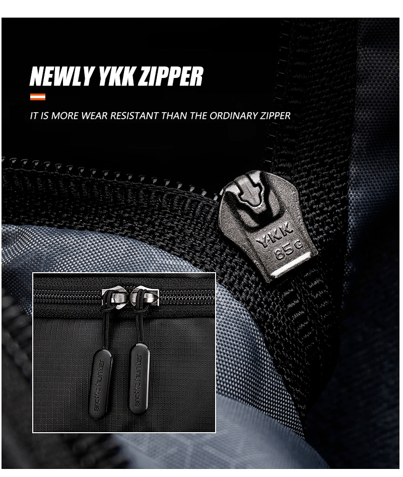 ARCTIC HUNTER B00386 Laptop Backpack, USB Charging Port Gray