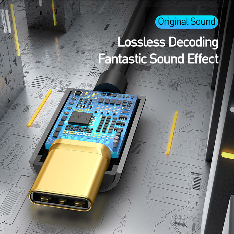 Baseus Type-C Male to 3.5mm Female Adapter L54 Black