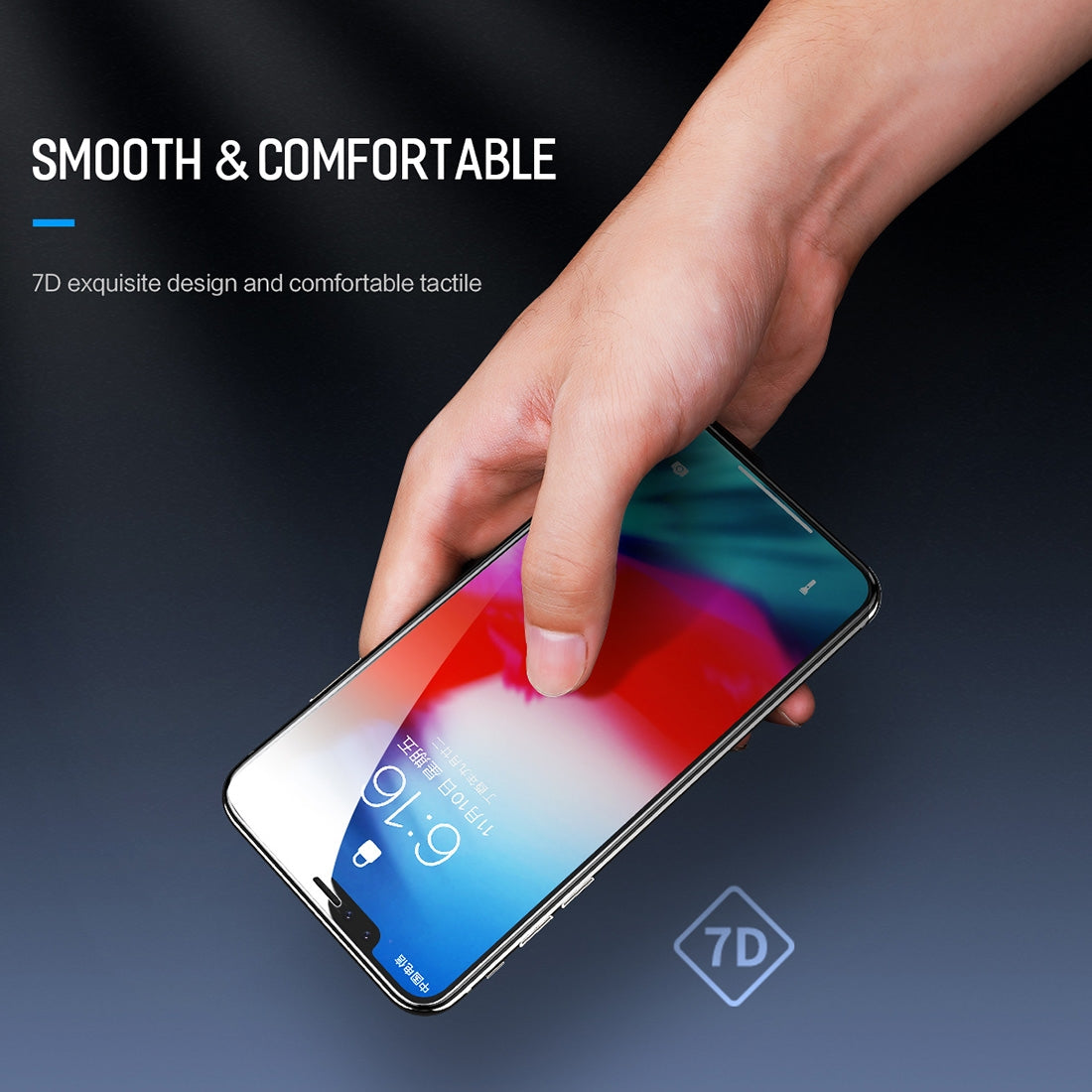 Protection Screen By Rock Full Curved Tempered Glass For iPhone Xs Max